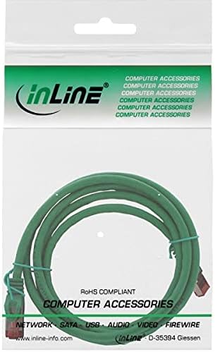 InLine® 76912G S/FTP Patch Cable 250 MHz Halogen Copper 1.5 m Green, Green - green - Image 3