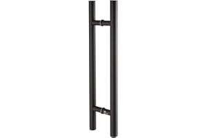 Togu TG-6012 24 inches Solid Standoffs Heavy-Duty Commercial Grade-304 Stainless Steel Push Pull Door Handle/Barn Door Pull Handle/Glass Pulls, Matte Black Finish