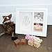 Best Baby Hand and Footprint Kit for Baby Shower Gift, Newborn or Toddler Boy & Girl Keepsake, Non-Toxic Clay, Easy Impression Casting & Molding for Handprint, White Picture Frame for 2 Album Photos