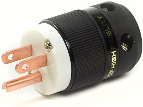 HiFiKing PU-15(Cu) Hi-End Red Copper Series US AC Power Plug Connector 15A/125V A.C. HiFi Plug for HiFi DIY