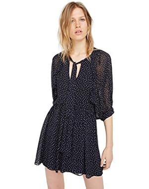 Mango Women's Polka-Dot Flared Dress