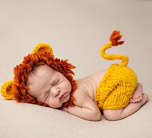 新生児の服 新作製品 世界最高品質人気 正規品送料無料 コスチューム写真プロップ 激安超特価 B086mkv9gf S 100 品質保証 ドラッグストア 大型家電 Size 手作り新生児かぎ針編みのニットの写真の写真の小道具の赤ん坊の帽子パンツ 色 黄