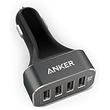 Car Charger: Anker 9.6A / 48W 4-Port USB Car Charger with PowerIQ Technology for iPhone 6s / 6 / 6 plus, iPad Air 2, Samsung Galaxy S6 /Edge / Plus, Note, Nexus, HTC, Motorola, Nokia and More