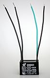 NEW TECH Ceiling Fan Capacitor 4 Wire 5uf+5uf by New Tech