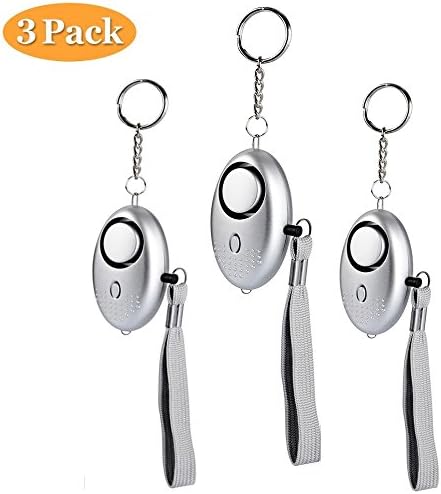 3 Pcs Safesound Personal Alarm Keychain, Maxracy 130dB Siren Song Personal Safety Security Alarms for Women Self Defense with LED Lights SOS Emergency Alarms Device Gifts