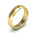 14K Yellow Gold men's and women's plain wedding bands 5mm comfort-fit light