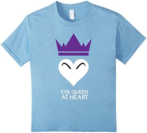 Kids Evil Queen At Heart T-Shirt 10 Baby Blue