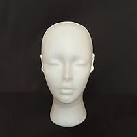 Polytree Styrofoam Wig Head, Female Styrofoam Mannequin Manikin Head Model Foam Wig Hair Glasses Display