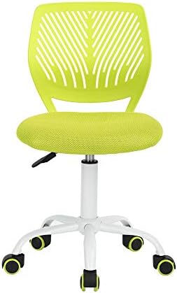 LeMonde Office Chair Student Task Chair Adjustable Swivel Desk Chair with Plastic Mesh Seat and Metal Feet Green