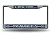 Rico MLB New York Yankees Bling License Plate Frame, Chrome, 12 x 6-Inch (FCGL4701)