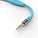 PlugLug - 3.5mm Audio Splitter Cable (Blue) 3.5mm Male to two Port 3.5mm Female - Compatible with iPhone, Samsung, LG Smartphones, Tablets, MP3 players, Bluetooth Speakers, and with Mic function