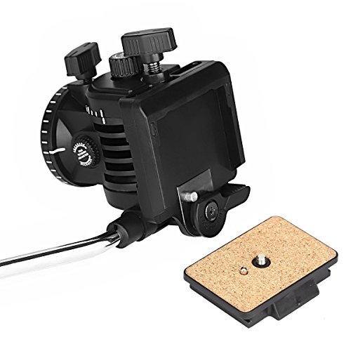 Pro Video Tripod Fluid Head, VT-1510 Camera Action Drag Pan Head with Sliding Plate 1/4" and 3/8" Screws for DSLR Camera Camcorder Shooting