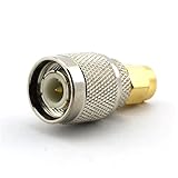 Maxmoral 2PCS TNC Male to SMA Male Connector RF Coax Coaxial Adapter