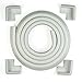 Edge Armor 4 Corner Protectors Plus 2 Meters of Edge Guards Premium Furniture Corner Safety Bumpers - Slate Grey