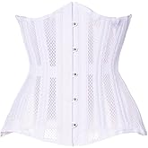 LARTIGUE Women Heavy Spiral 26 Steel Boned Underbust Corset Satin Heavy Duty Waist Training Shaper Cincher