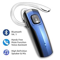 Bluetooth Headset,Hands Free Wireless Earpiece with Mic - Noise Reduction Bluetooth Earphone in-Ear Earbuds for Business/Office/Driving Support for iPhone