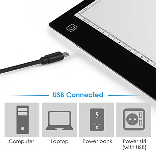 Light Box, Toys for 4-5 Year Old Boys LED Drawing Tablet Light-Up Tracing Pad A4 Ultra-Thin USB Portable LED Light Box Kids Toys for Boys and Girls Ages 6, 7, 8, 9,10 with 3 Level Brightness - Thumbnail 5