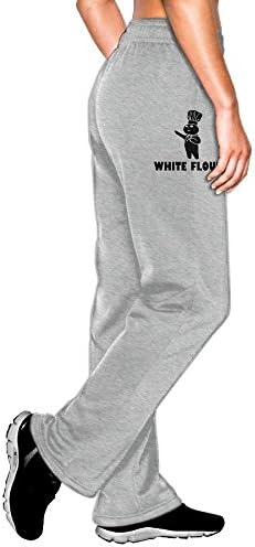 JUHGN Womens White Flour White Power Spoof SoftTravel Funny Sweatpants Leisure Wear M Ash