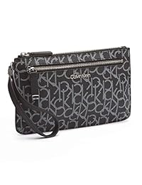 Calvin Klein Key Item Monogram Wristlet con cierre superior