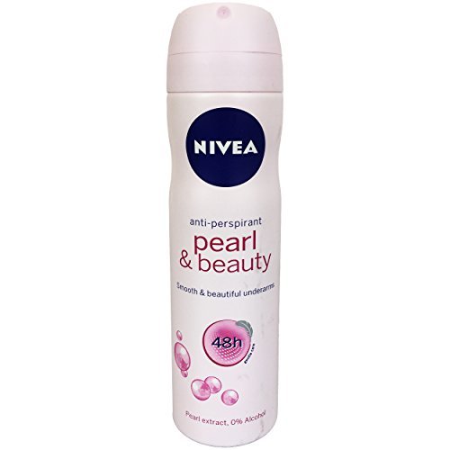 Nivea Pearl & Beauty Anti-Perspirant Spray Deodorant for Women, 150 ml ( Pack of 8 ) + Our Travel Size Perfume