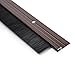 uxcell Door Brush Bottom Sweep Brown h-Shape Aluminum Alloy Holder w 0.8-inch Black PP Silicone Soft Brush, 1000mm x 43mm(Approx 39.37-inch x 1.7-inch)