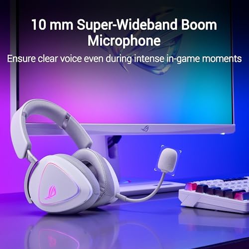 ROG Delta II - Casque Gaming sans Fil tri-Mode - Blanc