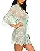 Avidlove Negligee Lingerie Laungera Women's Lace Kimono Robe Babydoll Lingerie Mesh Nightgown Green M