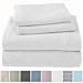Great Bay Home Extra Soft Heather Jersey Knit (T-Shirt) Cotton Sheet Set. Soft, Comfortable, Cozy All-Season Bed Sheets. Carmen Collection By Brand. (King, Winter White)