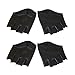 Women Fingerless gloves Leather Driving Show Gloves Black