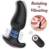 Vibrating Butt Plug Anal Vibrator with Rotation Male Prostate Massager with 10 Vibration Rechargeable Treediride Anal Butt Plug for Beginners Men Women with Remote Waterproof