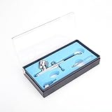 OBOSS Kit 0.3mm Gravity Feed Dual-Action Spray Gun Air Brush Set for Body Paint Makeup Craft Cake Toy Models