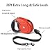 PETIG Retractable Dog Leash, Pet Walking Leash Retractable 26 ft for Small Medium Large Dogs Up to 88lbs, Tangle Free with One Button Break & Lock, Best for Dog Walking Running & Training (Red)
