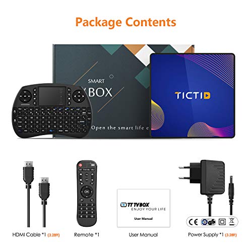 Android-90-TV-Box4G64Gcon-Mini-Teclado-inalmbirco-con-touchpad-RK3318-Quad-Core-64bit-Cortex-A53-Wi-Fi-Dual-5G24GBT-41-4K2K-UHD-H265-USB-30-Smart-TV-Box