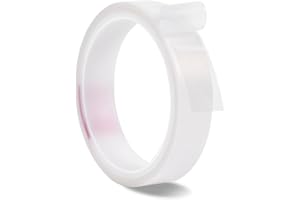 KitchenRaku UHMW (Ultra-high Molecular Weight) Polyethylene Tape, Low Friction Tape Noise Reduce & Surface Protect, Anti Squeak Tape for Wood, Drawers, Cabinets, Curtains (Translucent, 0.75" x 5Yds)