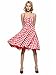 Maggie Tang Women's 1950s Vintage Rockabilly Dress Red Checks Size L