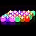 LANKER 24 Pack Flameless Tealight Candles, 7 Color Changing Battery Operated Led Tea Lights, Electronic Fake Candles, Decorations for Wedding, Party, Christmas, Halloween (7 Color Changing)