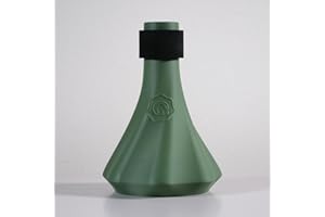 Trombone Practice Mute – Ultra-Quiet, Lightweight 3-in-1 Capsule (Silencer, Blowing, Tone) – Tenor Trombone – QooMute (Olive 