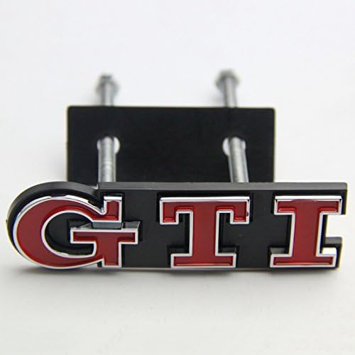 Aupas Red GTI Badge Front Grille Grill Car Emblem Logo for VW Golf Polo Passat MK4 MK5
