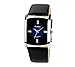 Armitron Men's Crystal Accented Gray Degrade Black Leather Strap Watch