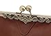 Vintage Style Kiss Lock PU Leather Fashionable Handle Shoulder Bag Satchel Purse Hobo Handbag Office Tote Classic Oversized Women/Girl Fashion Work School Office Lady Student Brown