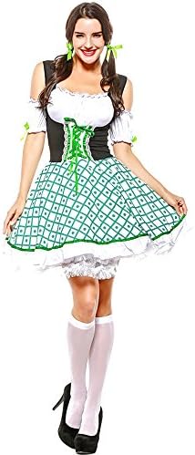 XFentech Ladies Dirndl Skirt,Oktoberfest Costume,Cosplay Costume,Dirndl Dress
