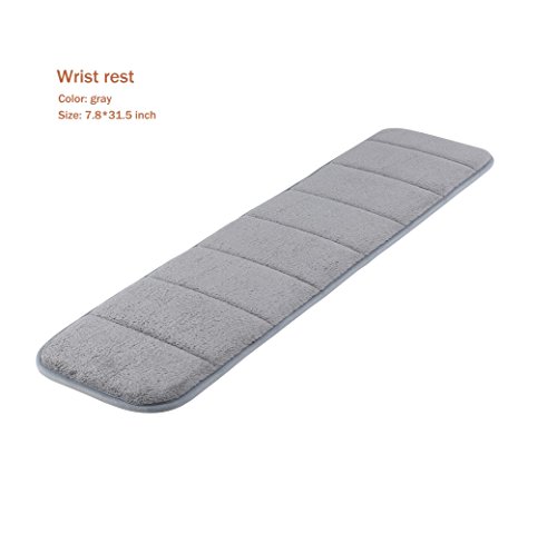 SOLARBUIZ Computer Wrist Rest Arm Pad Keyboard Wrist Elbow Support Mat For Office Desktop Working & Gaming Brings More Comfort & Less Strain(7.9 X 31.5 Inch) (Gray)