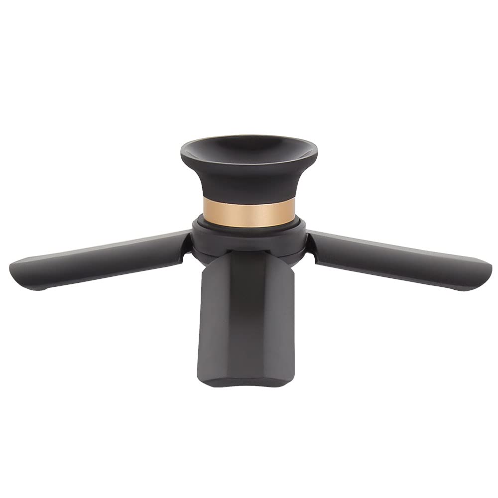 Crystal Ball Stand, Display Stand for Glass Ball Lens Ball Spere Gazing Ball Base with Mini Tripod and Suction Cup (Black)