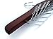 Amber Home Wood Tie Hanger, 24 Ties Storage Racks Wooden Holder with Smooth Cherry Color, Closet Accessory Organizer Hangers for Necktie Scarves with Swivel Chrome Hook