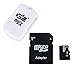 Eachbid Tf 2GB Micro SD Card with SD Card Adapter+ Mini Rotary Card Reader Random Color