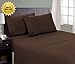 HC COLLECTION 1800 Series Microfiber Sheet & Pillow Case Set(King, Brown)