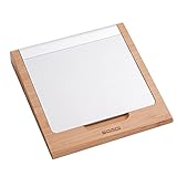 SAMDI Wood Stand Holder, Bamboo platforms Tray for Apple Wireless Magic Trackpad, Touchpad Keyboard Bracket for Track Pad Accessories Wooden Holderï¼ˆWhiteï¼‰