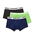 Diesel Men's 3-Pack Shawn Stretch Boxer Trunk, Charcoal/Green/Navy, Large