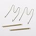 Pack of 10 8-Inch Spring Style Invisible Plate Tray Dish Wire Hanger Holders Brass Coated, Holds 7.5