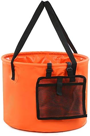 Lixada 折りたたみバケツ 30l ポータブル 釣り用バケツ バッカン コンパクト 自立型 多機能 Pvc製素材 軽量 耐用性 釣り 洗車 キャンプ サーフィンなど用